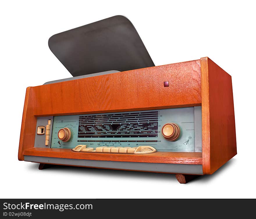 Vintage radio isolated