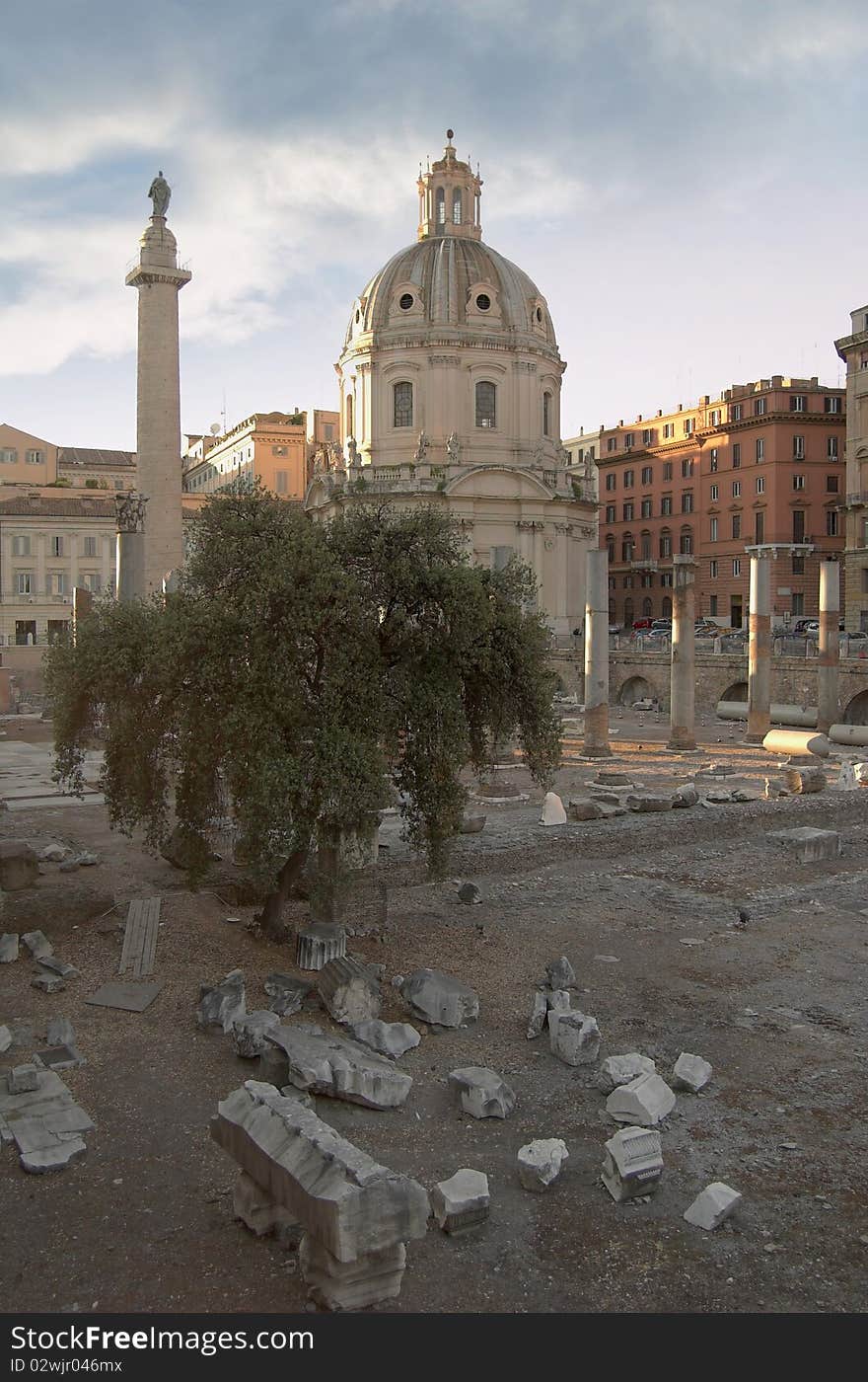 The roman forum in Rome, Italy.