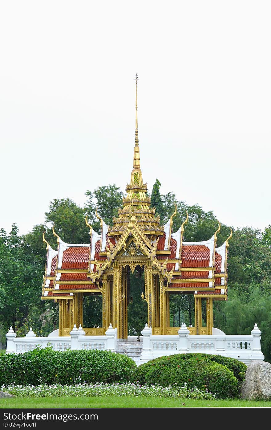 The design of Thai pavilion in the temple. The design of Thai pavilion in the temple