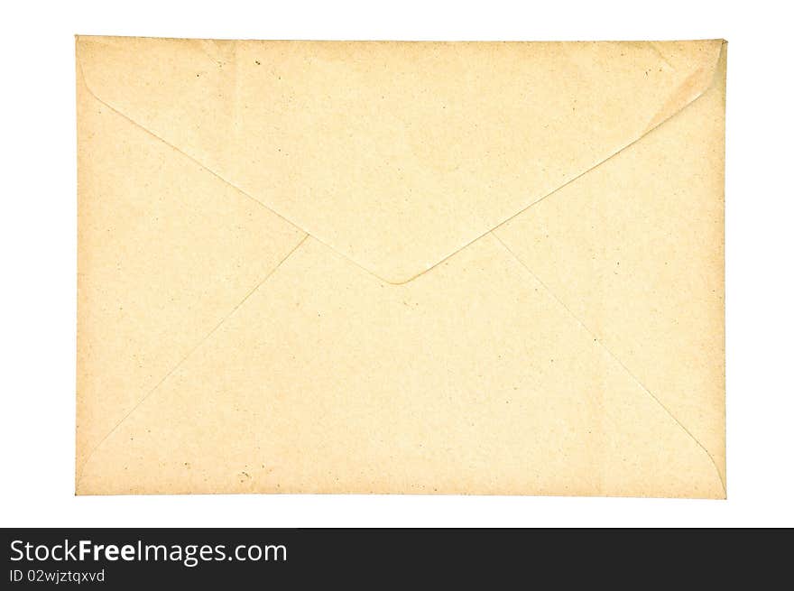 A Brown Envelope on the white background