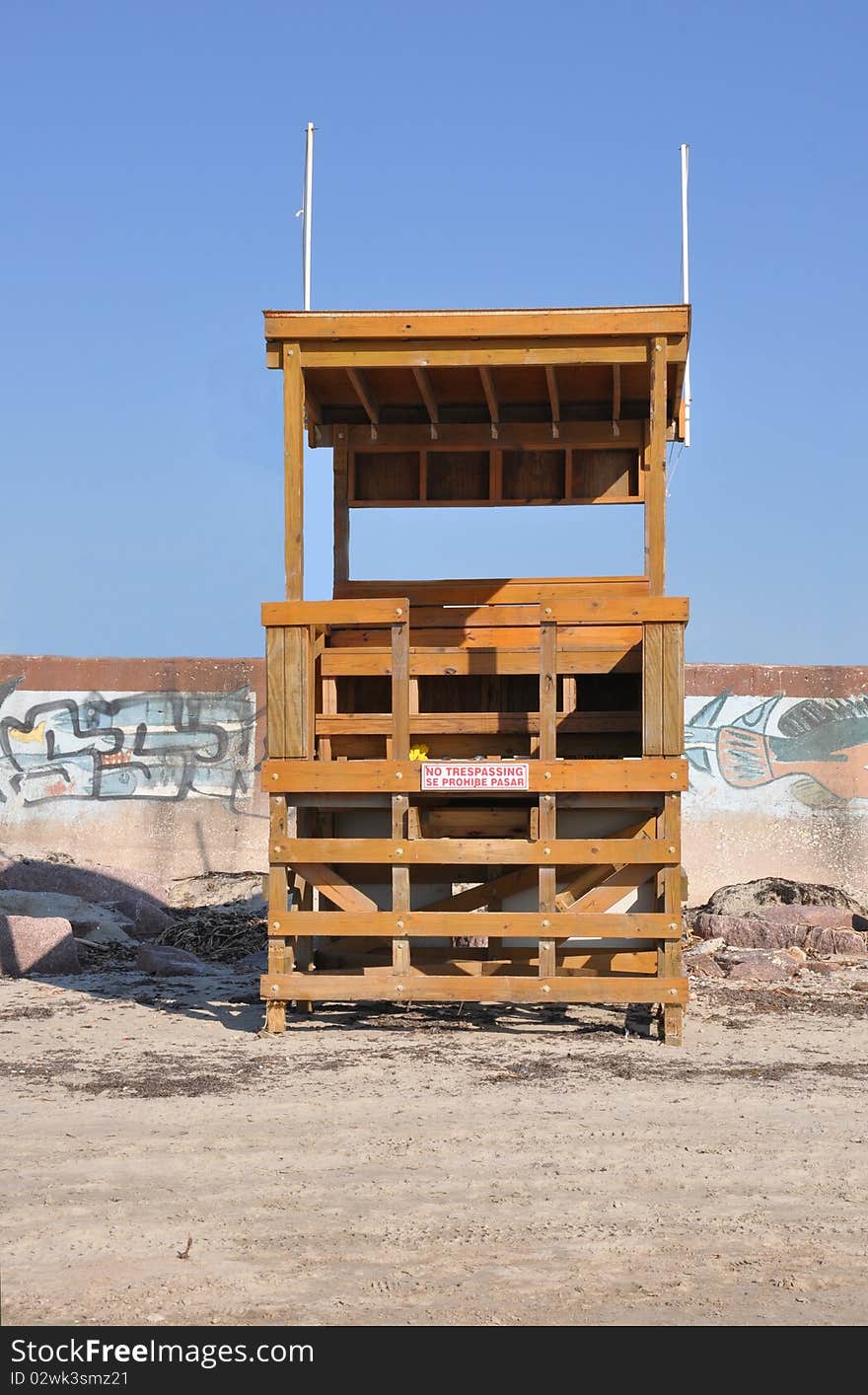 An empty Lifeguard stand