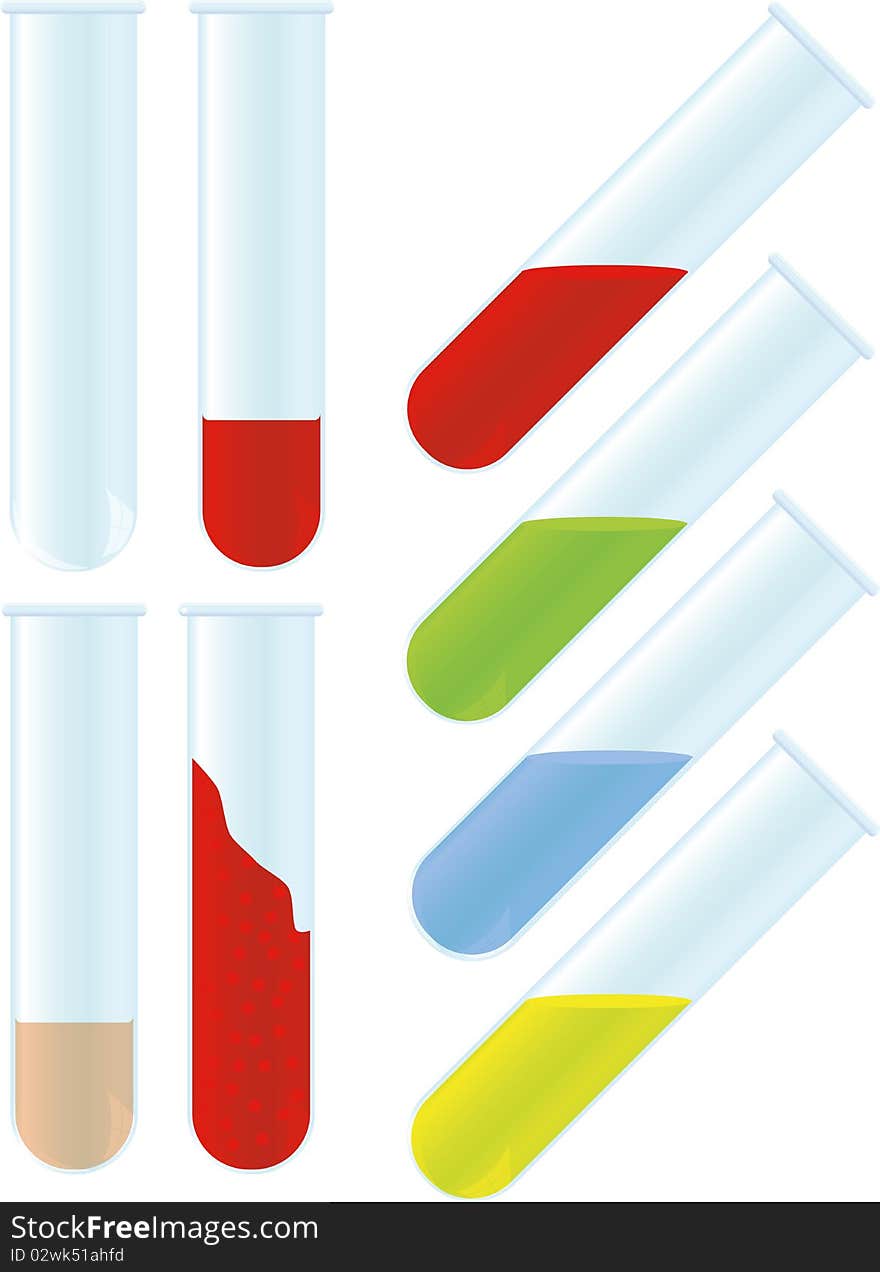 Illustrated chemical glass test-tube. Illustrated chemical glass test-tube.