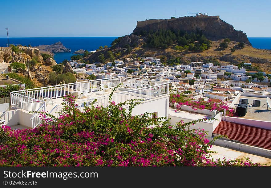 Ancient town Lindos. Rhodos. Greece