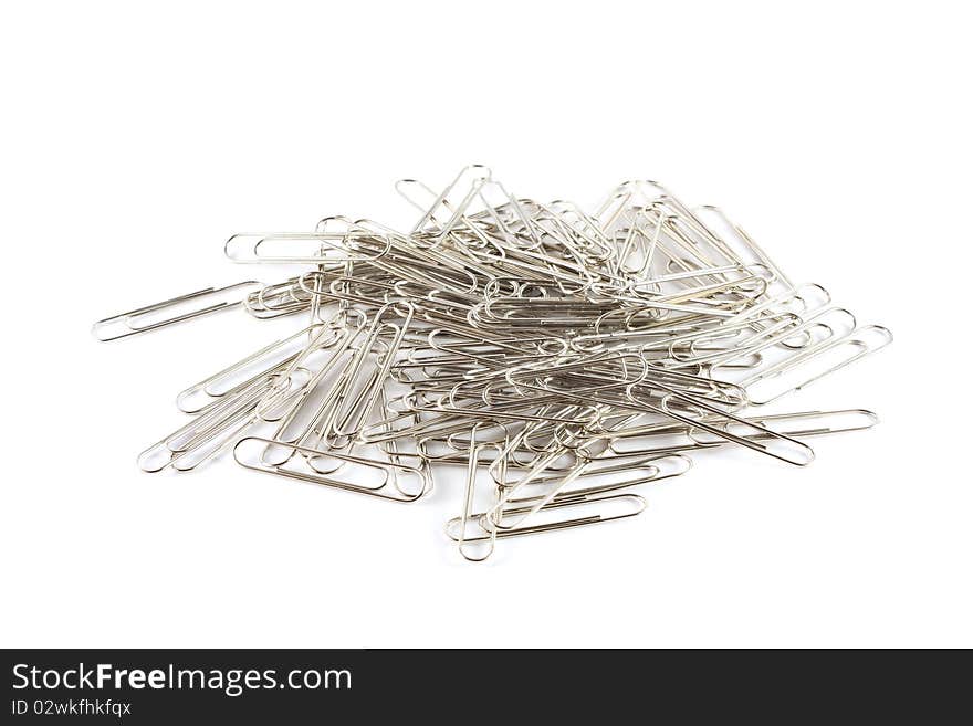 Paperclips isolated on white background. Paperclips isolated on white background