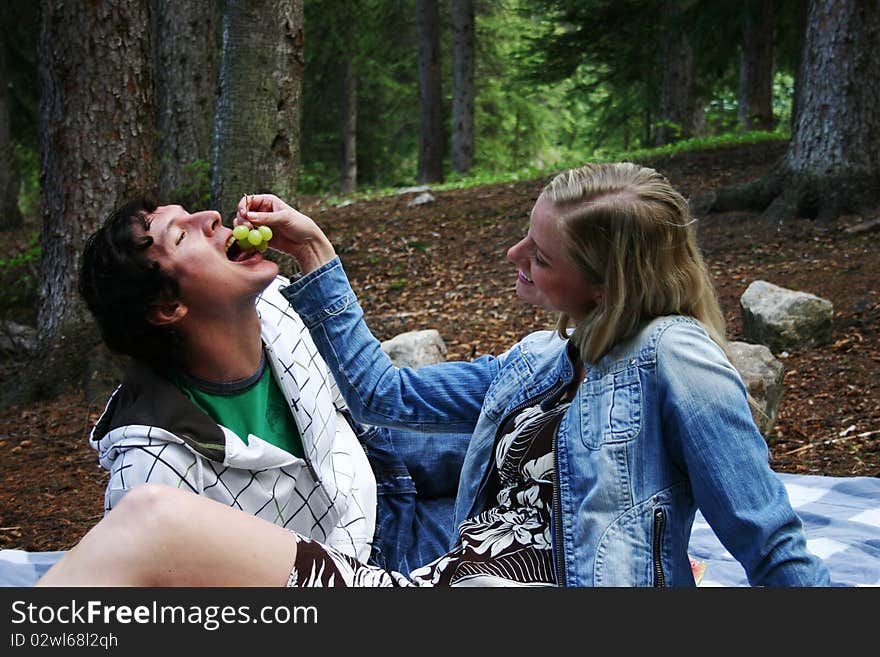 Couple on a picnic