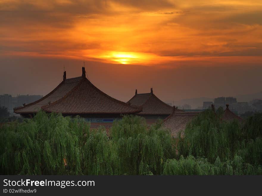 The Forbidden City in China,the Imperial Palace.