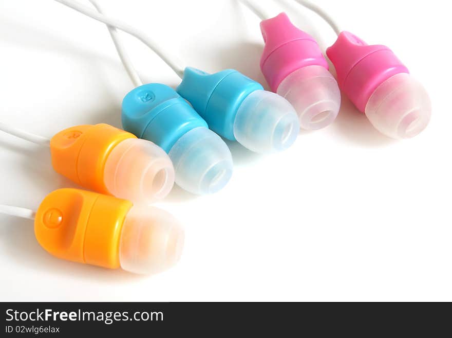 Multicolored earphones