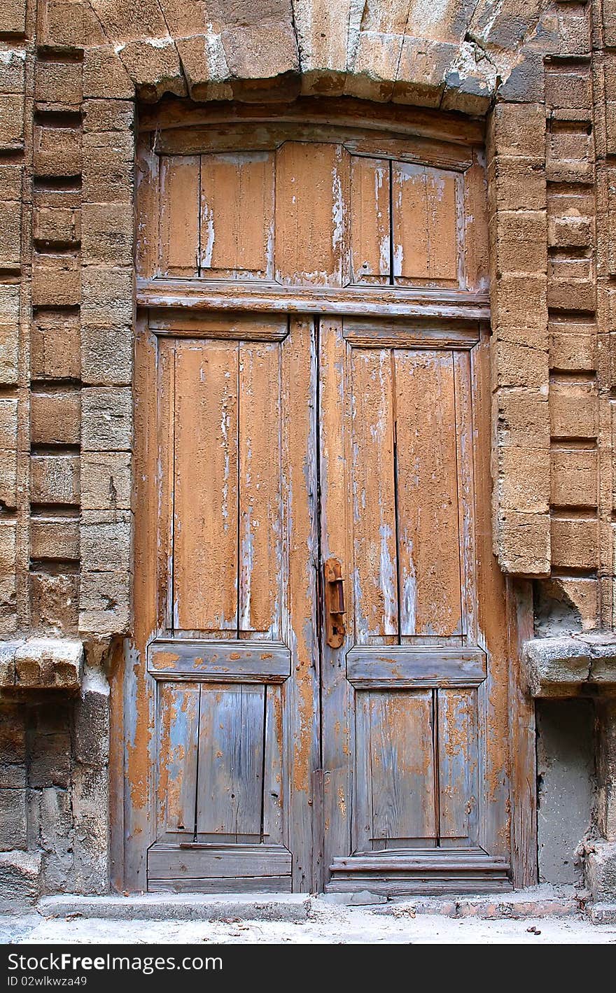 Close-up image of the old wooden door. Close-up image of the old wooden door