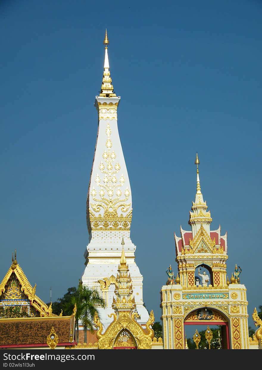 Prathatpanom in Thatpanom Dist. Thailand. There is Buddha' s relics. Prathatpanom in Thatpanom Dist. Thailand. There is Buddha' s relics.