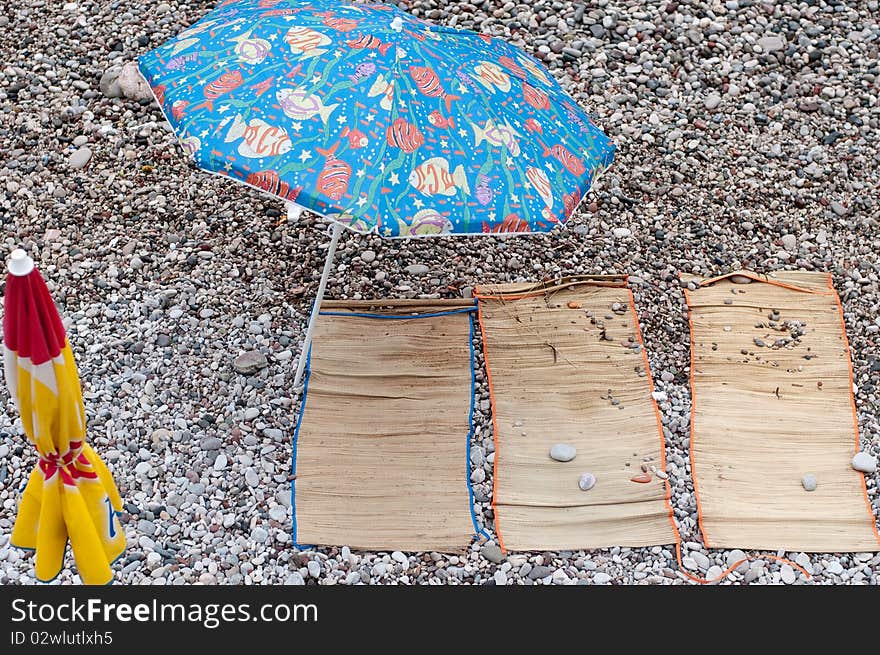 Empty place for sunbath