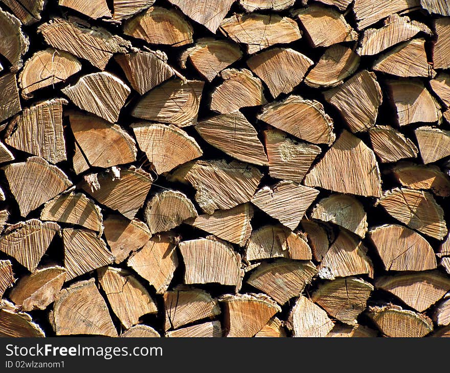 Stack of split fire wood, full frame photo. Stack of split fire wood, full frame photo