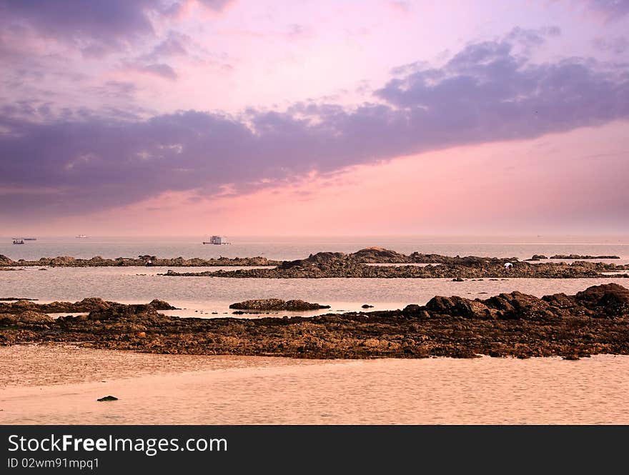 Beach And Sunset