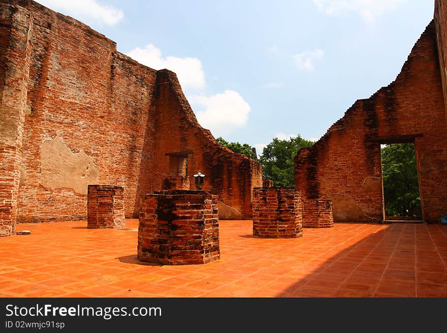 Ancient temple at ayuttaya, Thailand