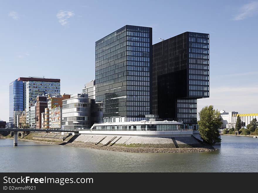 Building in the Media Harbour in Düsseldorf, Germany