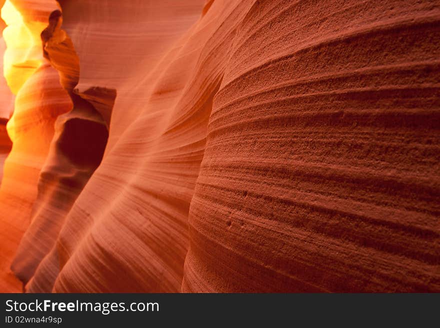 A photo of upper antilope canyon