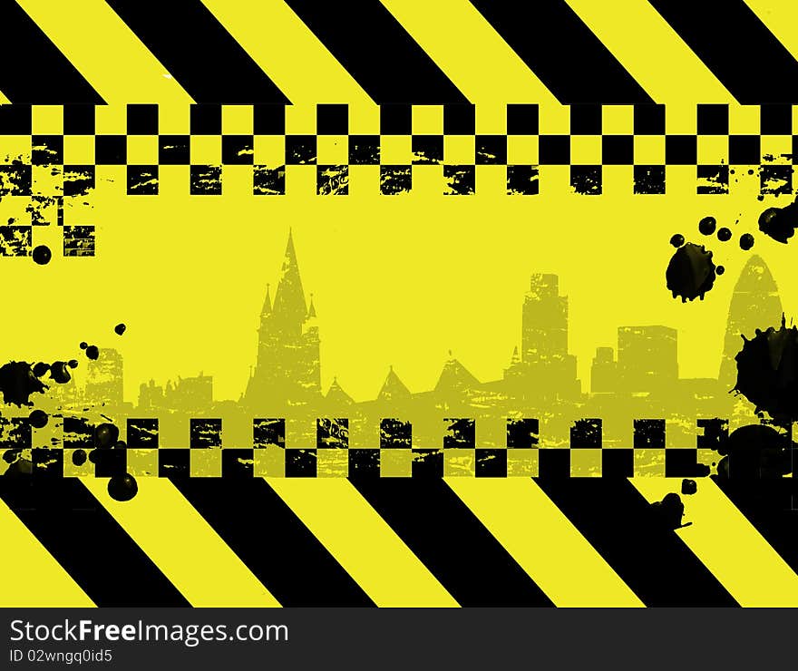 Abstract grunge urban background, vector illustration