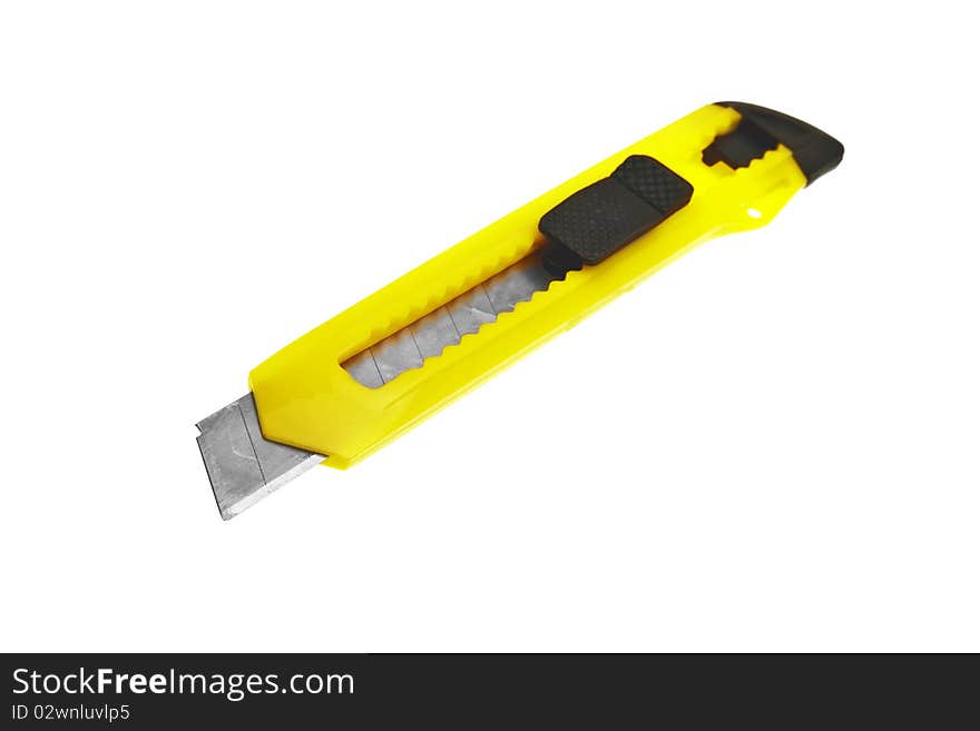 Box cutter knife isolated on white background