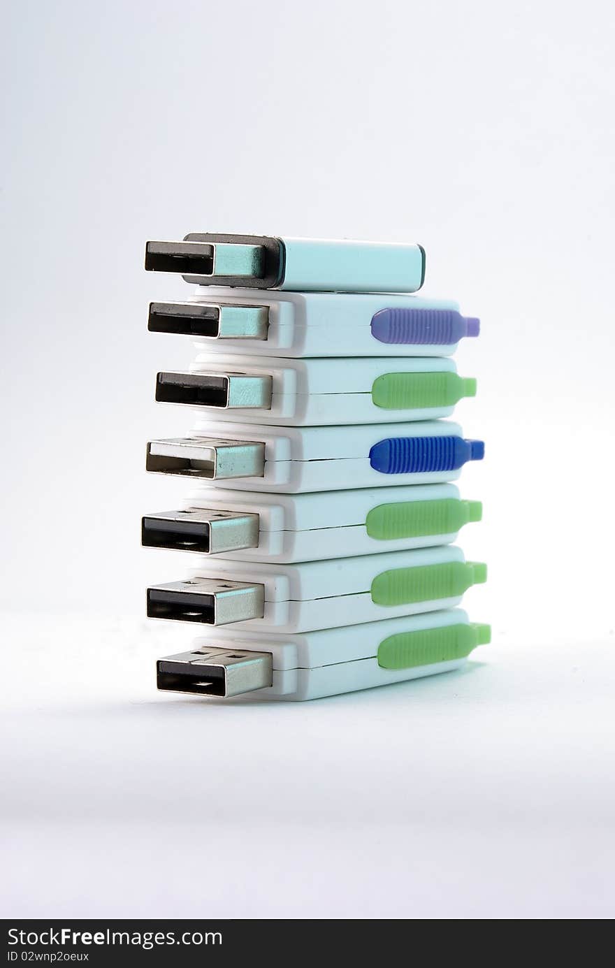 Stack Of USB Drive Connectors