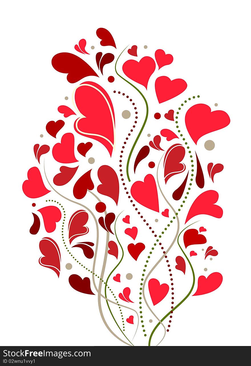 Abstract style love decoration background. Abstract style love decoration background