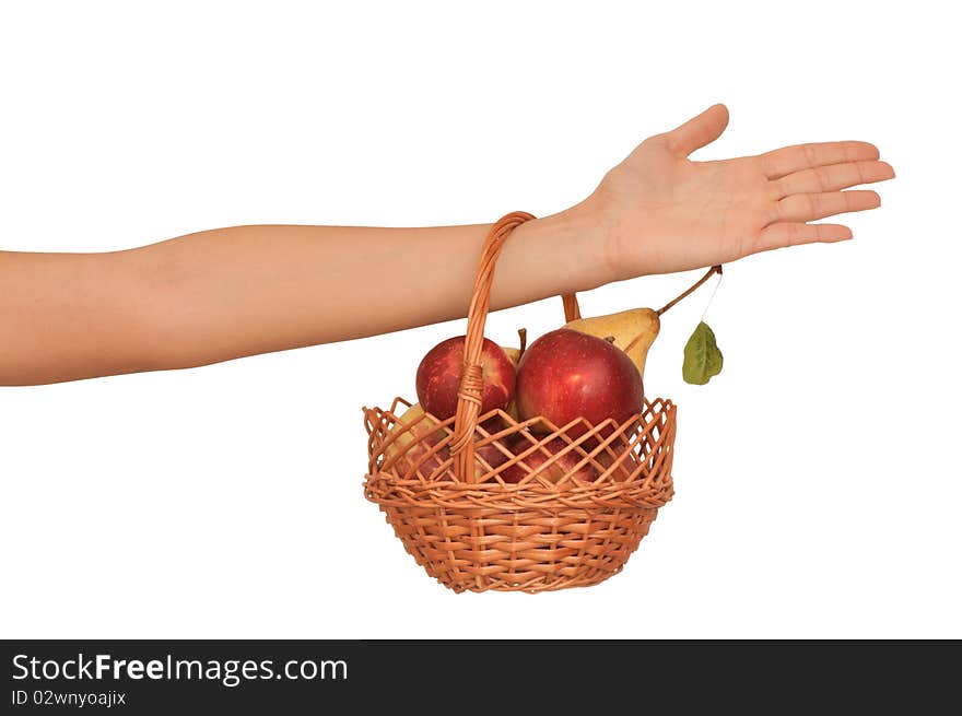 Basket with fruits