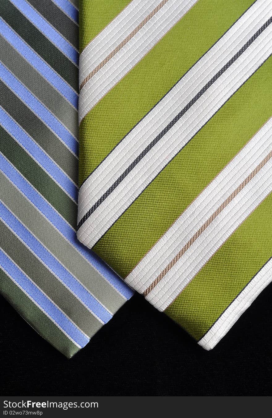 Two Ties In Green Tones