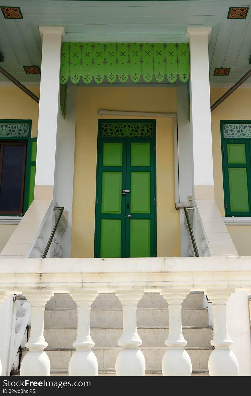 Door in temple of Thailand.