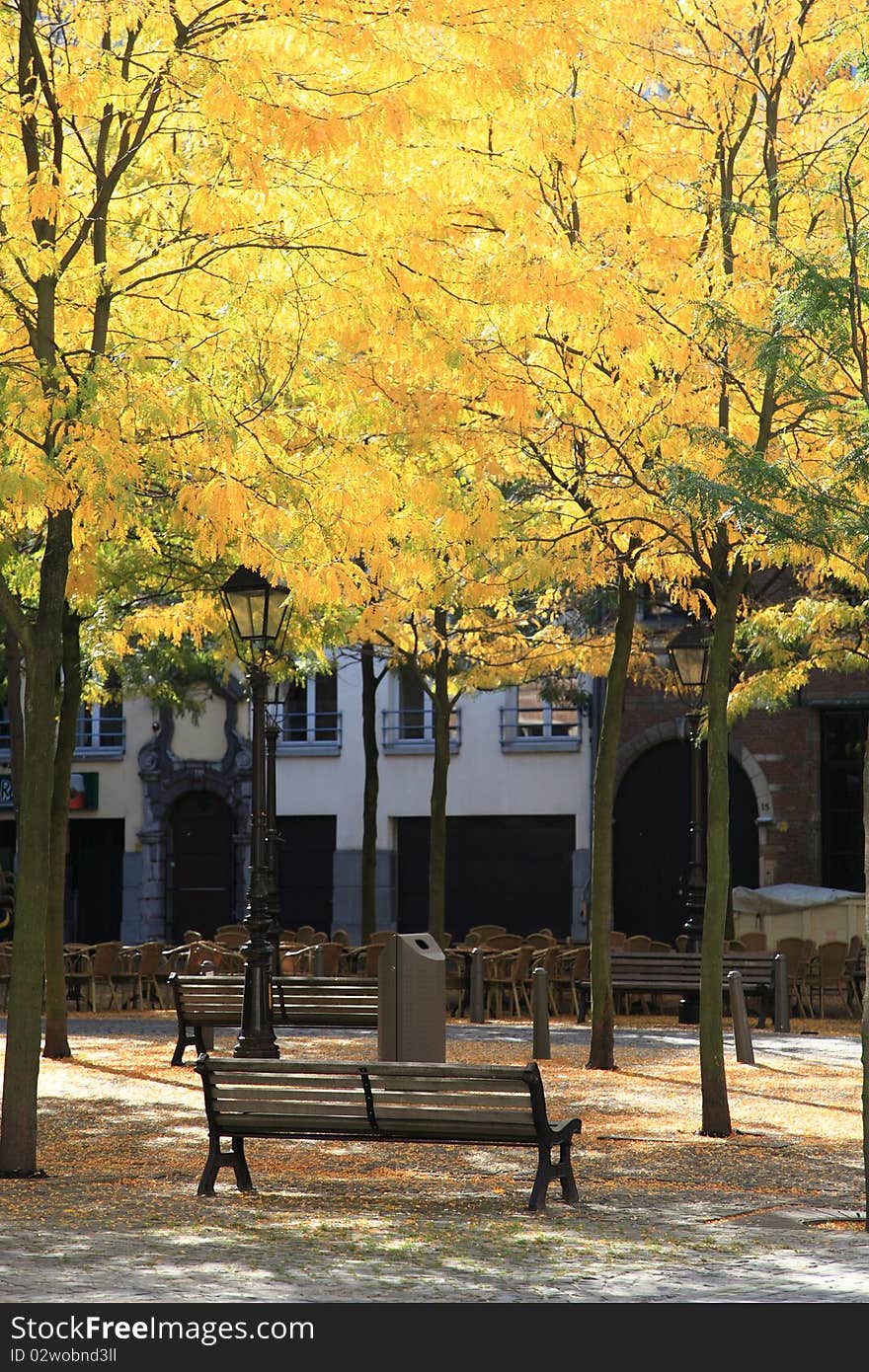 A samll sqaure near the University of Antwerp