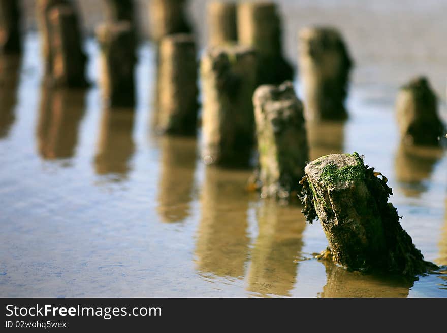 Low water at the North Sea, German Coastline. Low water at the North Sea, German Coastline