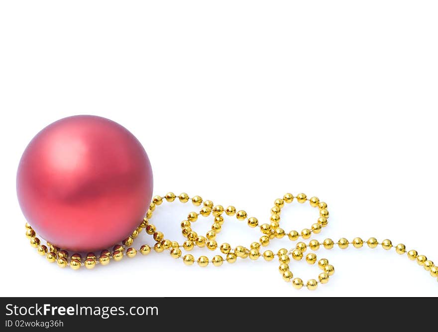 Christmas balls isolated on white background