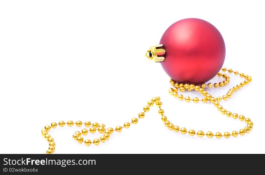 Christmas balls isolated on white background