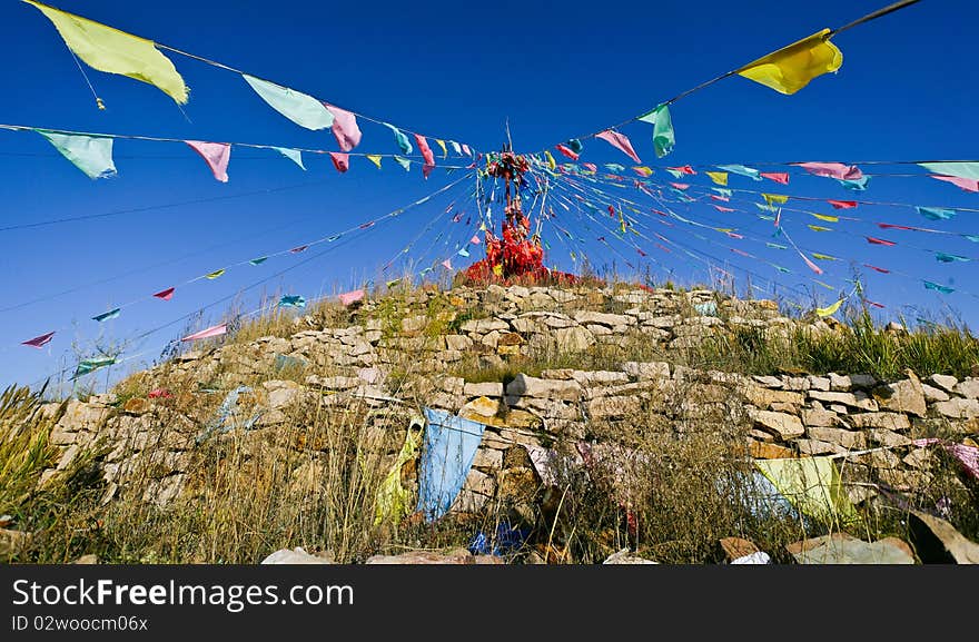 Aobao is actually the Mongolian stone piles or heaps for worship. If you have an opportunity to visit Inner Mongolia you will be impressed by the pillbox-shaped heaps that stand singularly or in clusters on the grassland. The local people call them 'Aobao', and they are built of stone in areas where stone abounds, and sand and earth are encircled with willow branches where there is no stone. Aobao is actually the Mongolian stone piles or heaps for worship. If you have an opportunity to visit Inner Mongolia you will be impressed by the pillbox-shaped heaps that stand singularly or in clusters on the grassland. The local people call them 'Aobao', and they are built of stone in areas where stone abounds, and sand and earth are encircled with willow branches where there is no stone