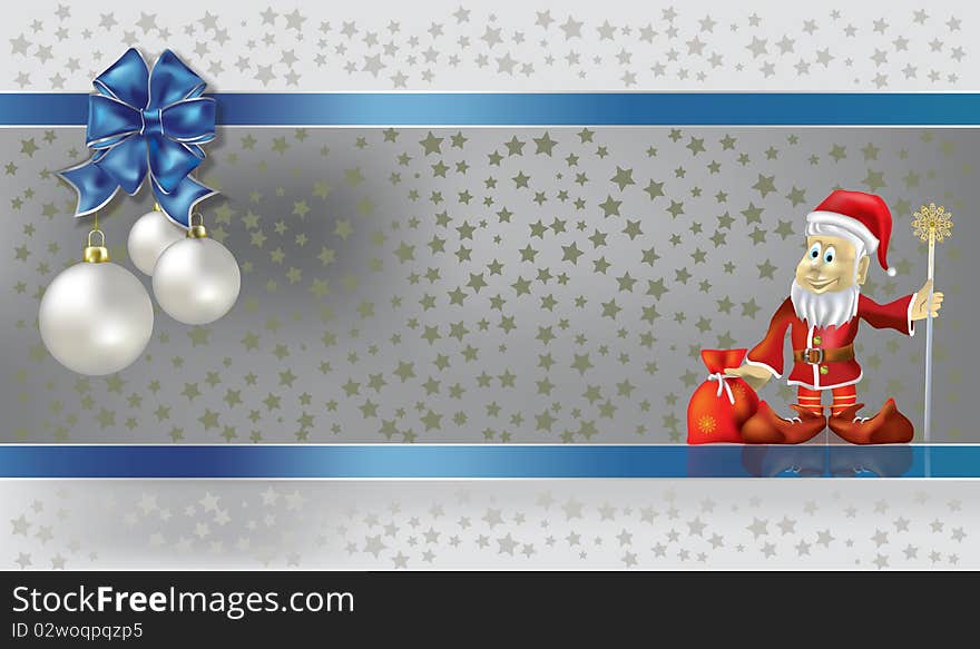 Christmas Greeting With Santa Claus