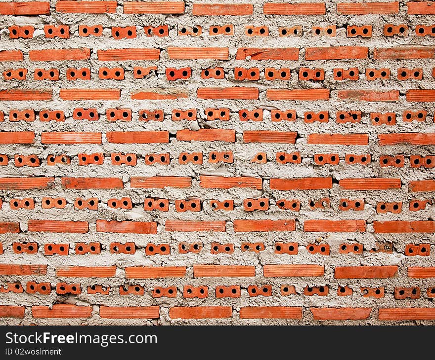 Background of fresh brick wall