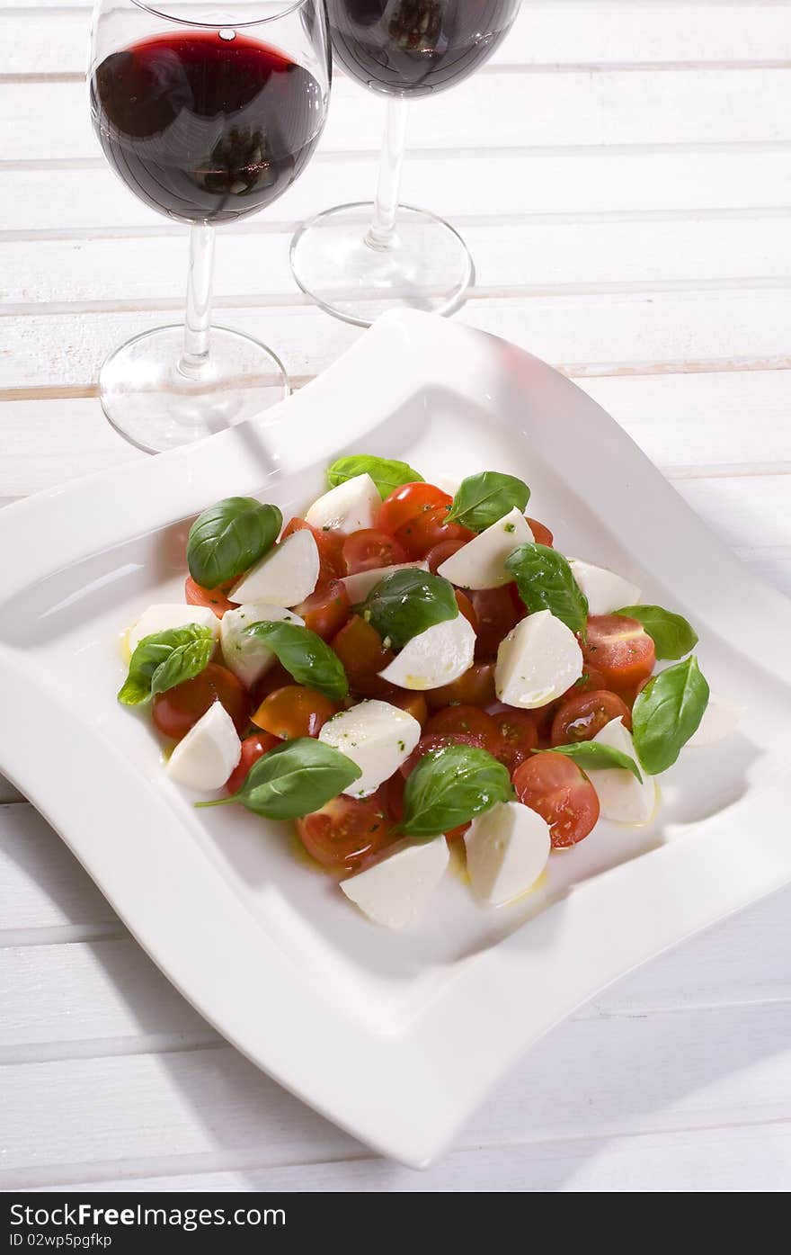 Tomatoes with mozzarella