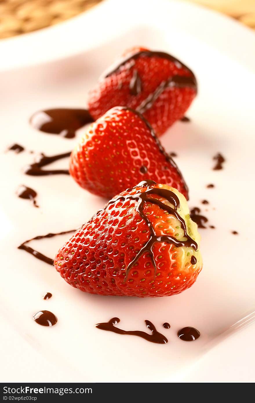 Strawberry in chocolate