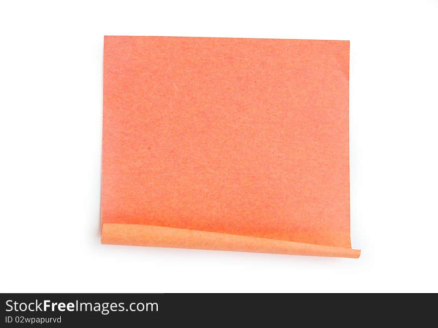 Note paper isolated on the white background