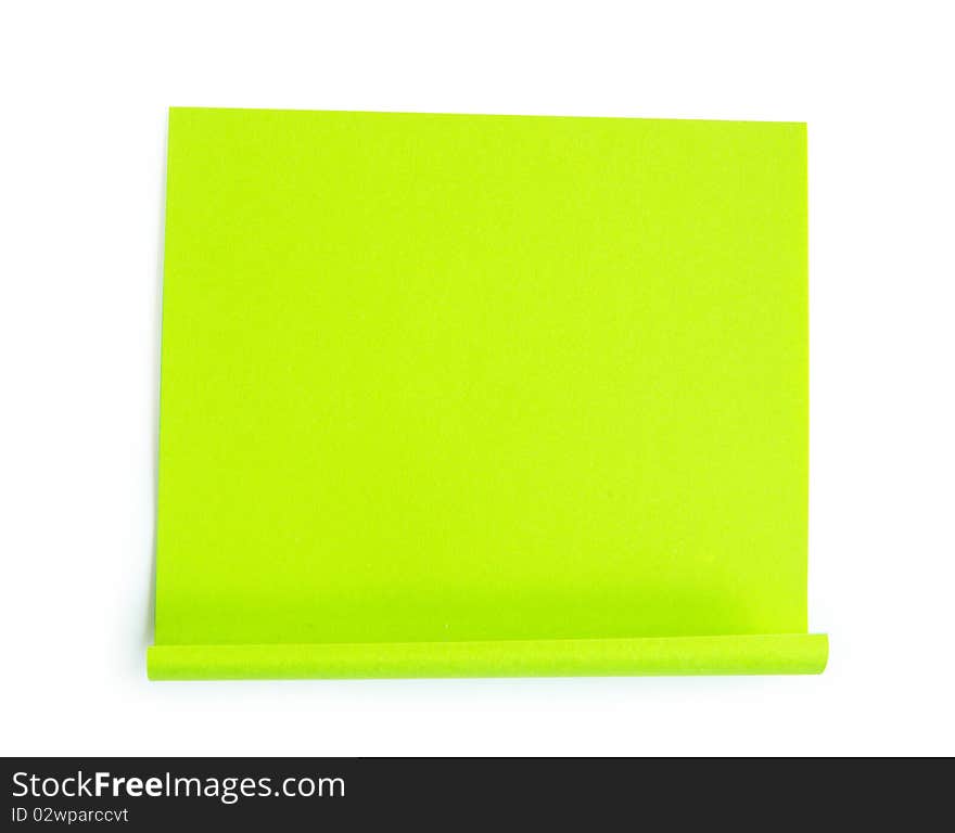 Note paper isolated on the white background