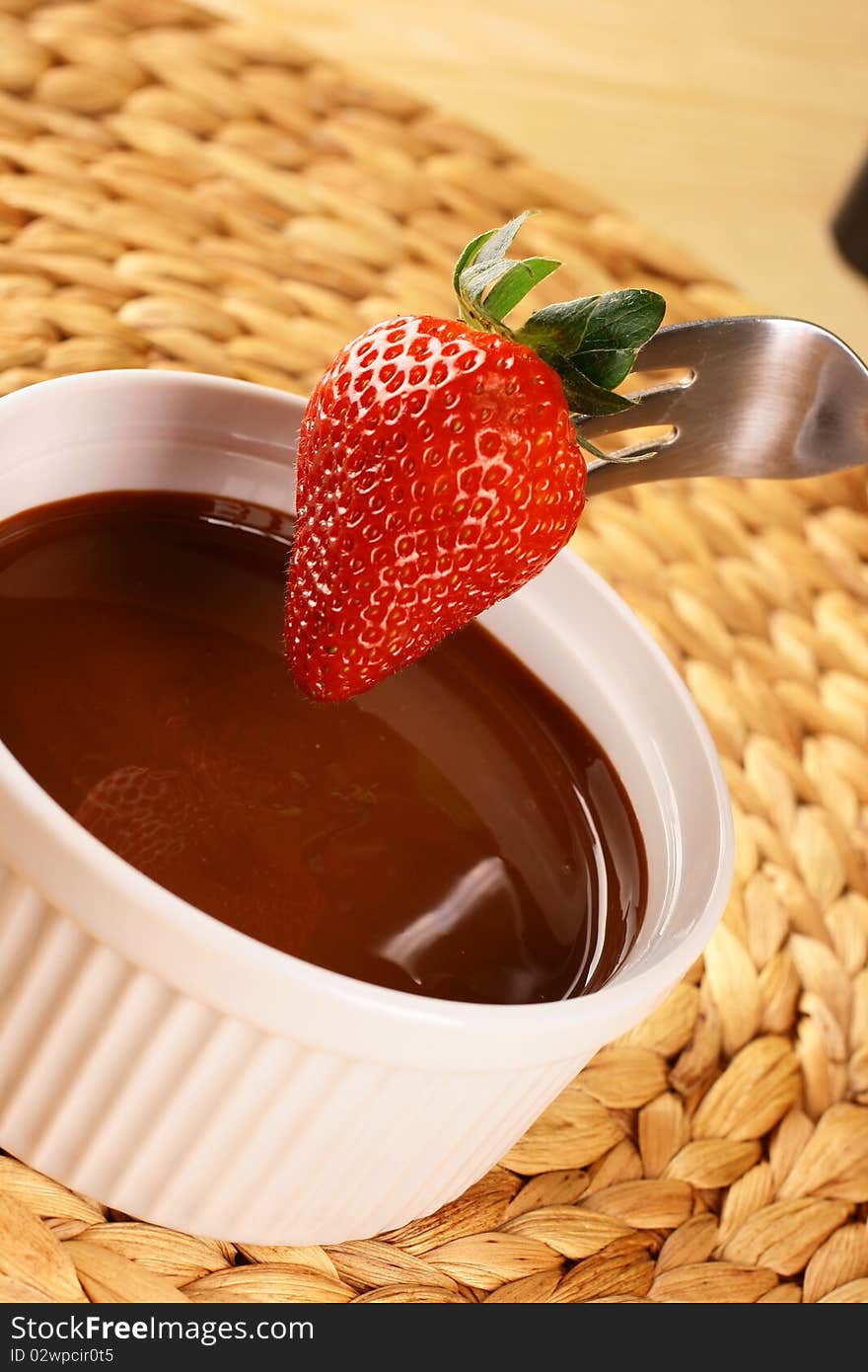 Strawberry in chocolate