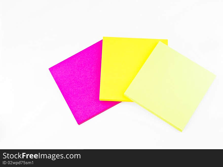 Colorful Paper Notes Memo Isolated