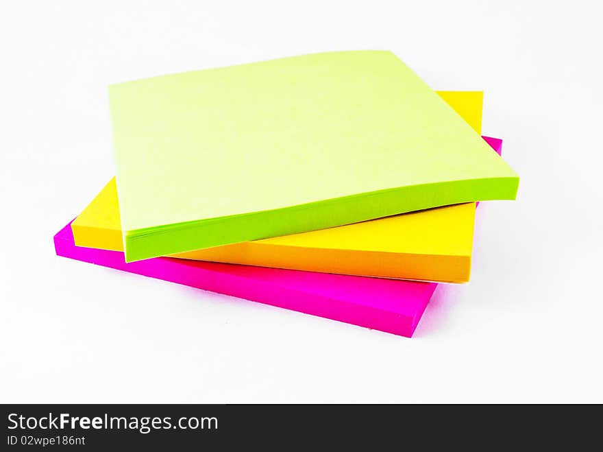 Colorful Paper Notes Memo Isolated