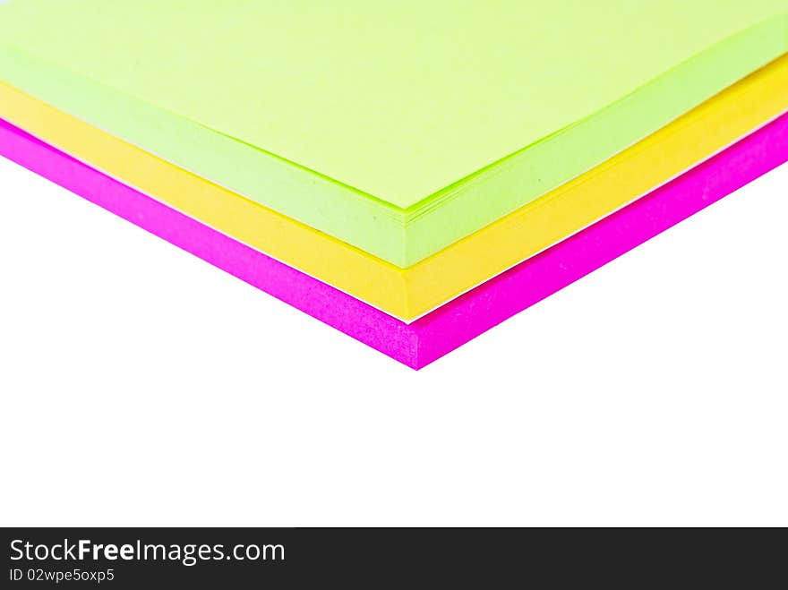 Colorful Paper Notes Memo Isolated