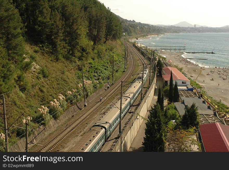 Railway On The Black Sea Coast