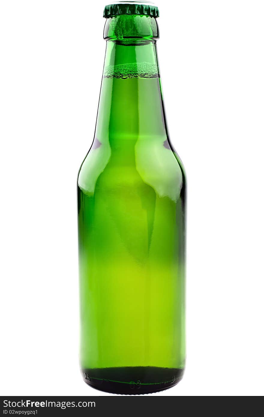 Green beer bottle