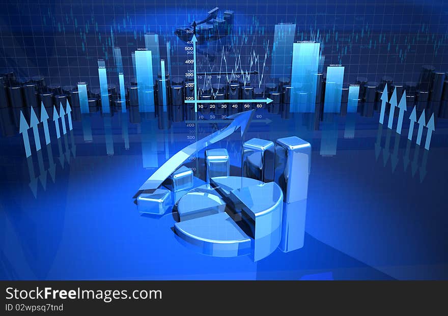 Business graph, diagram, chart graphic