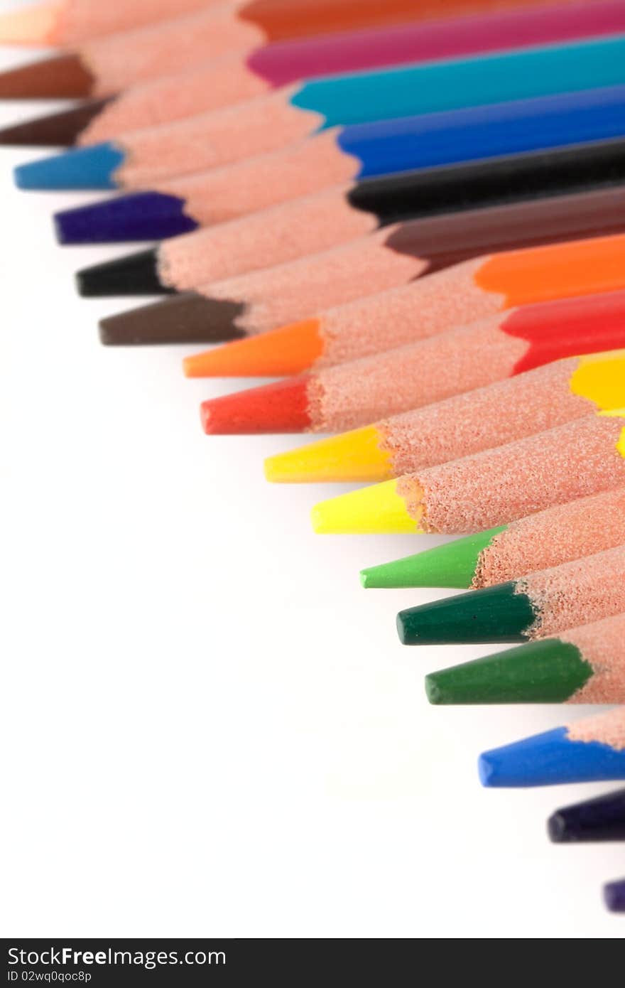 Color pencils isolated on white