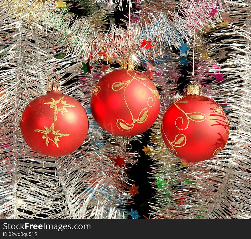 Christmas decoration on white background