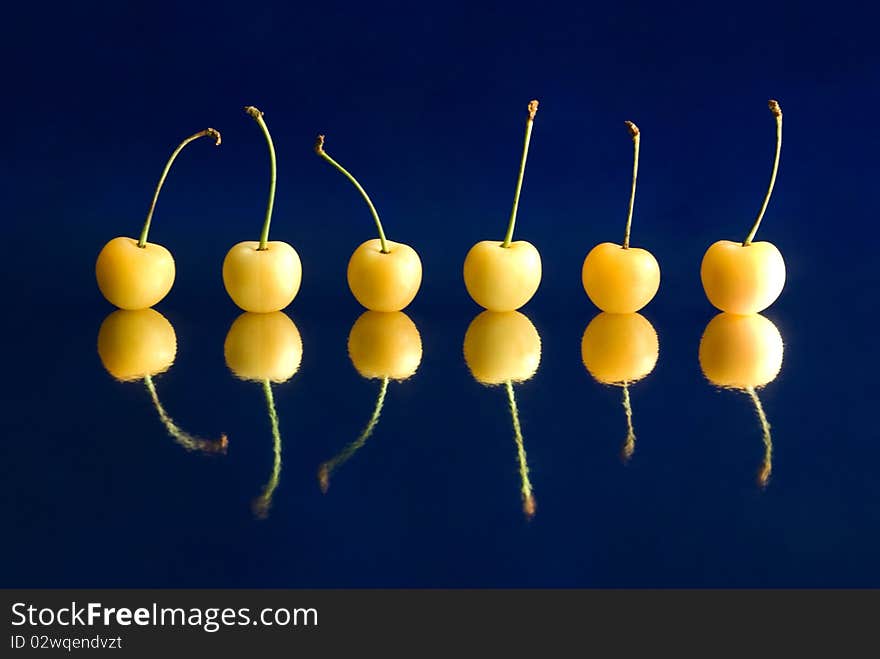 Six Yellow Cherries