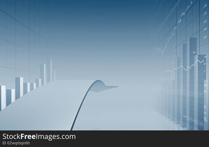 3D Financial Abstract Business Background. 3D Financial Abstract Business Background