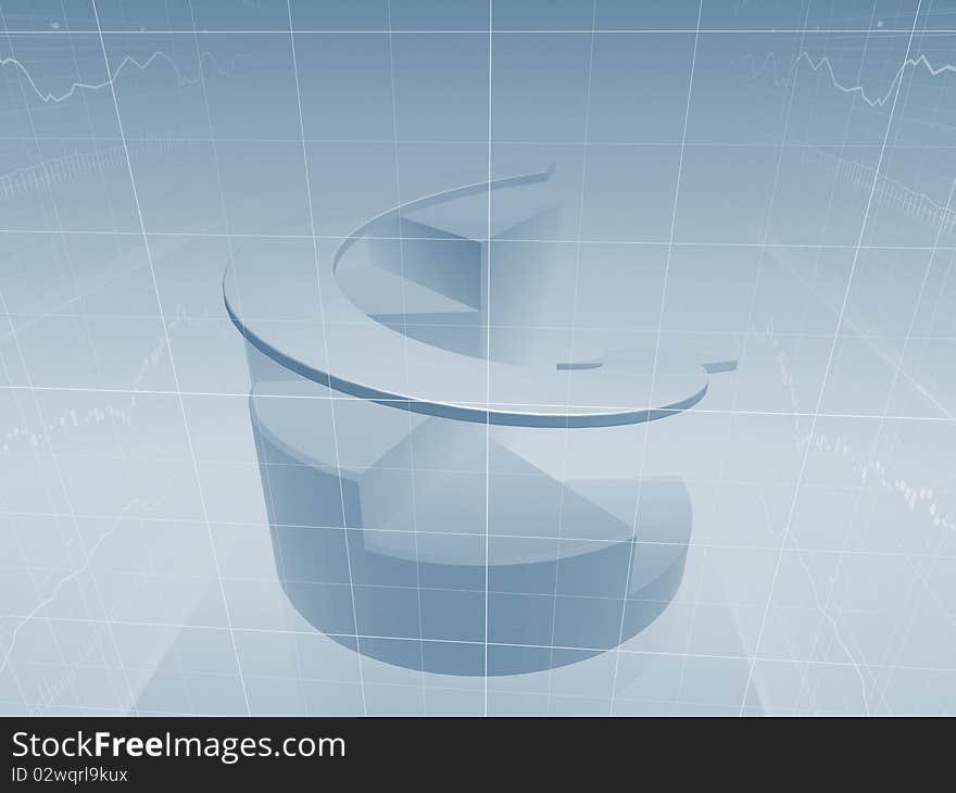 3D Financial Abstract Business Background. 3D Financial Abstract Business Background