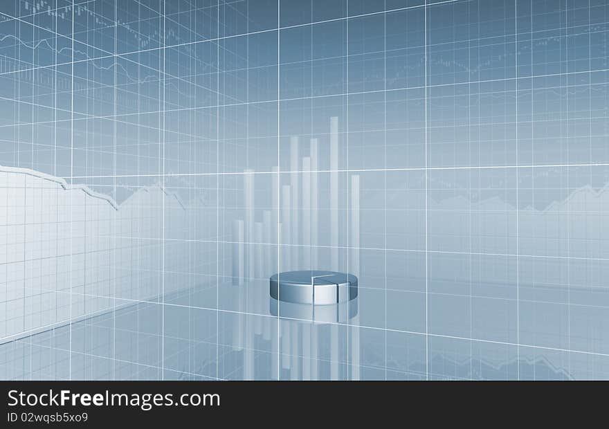 3D Financial Abstract Business Background. 3D Financial Abstract Business Background